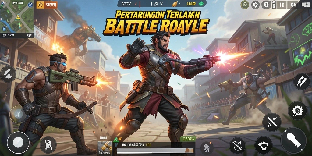 Gameplay seru dalam arena Battle Royale di 333V.