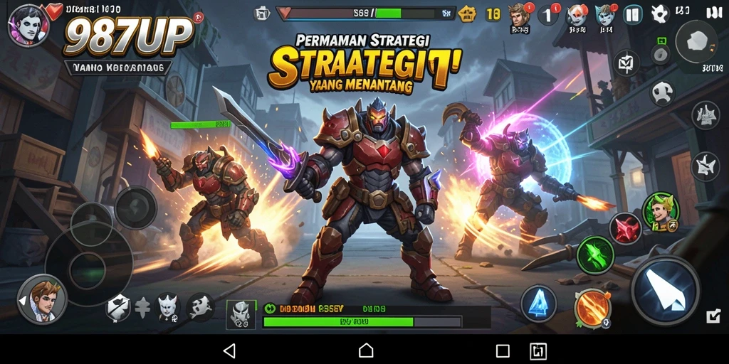 Tampilan gameplay seru dari game strategi SLG 987UP.