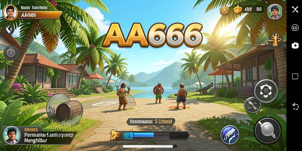 Tangkapan layar AA666 menampilkan gameplay menarik dan grafis cerah.