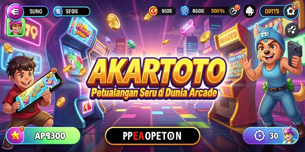Tampilan aksi seru dalam gameplay AKARTOTO yang menantang.