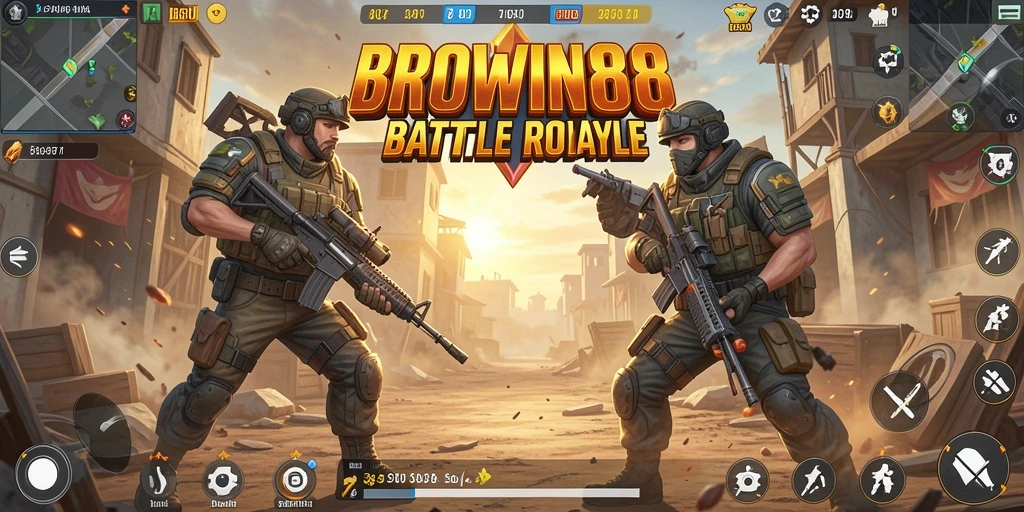 Gameplay seru BROWIN88 dalam pertempuran Battle Royale yang mendebarkan.