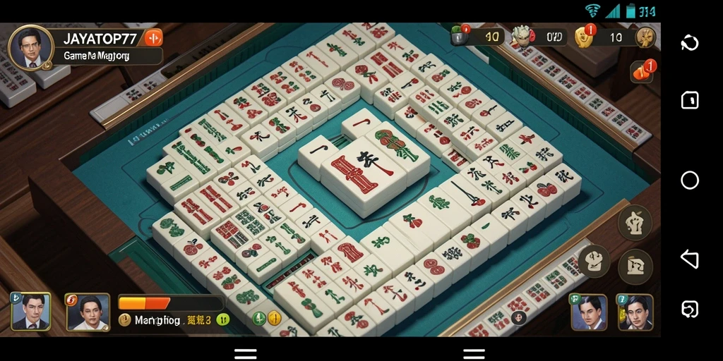 Tampilan gameplay Mahjong yang menarik dan penuh tantangan.