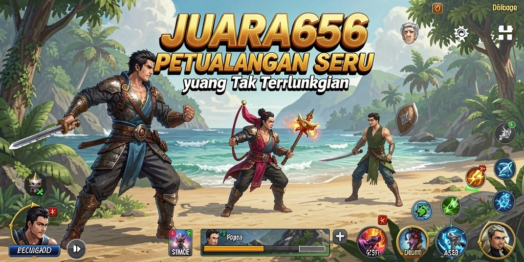 Tampak gameplay JUARA666 yang menampilkan aksi petualangan yang mendebarkan.