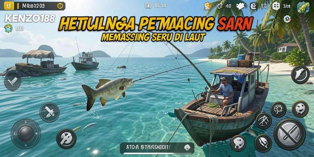 Tampilan gameplay memancing di KENZO188 yang seru dan menantang.