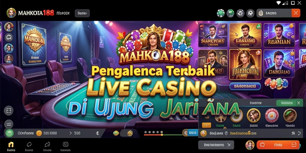 Tampilan menarik gameplay Live Casino MAHKOTA188 dengan dealer profesional.