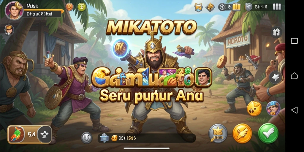 Tangkapan layar gameplay MIKATOTO yang menampilkan simulasi interaktif.