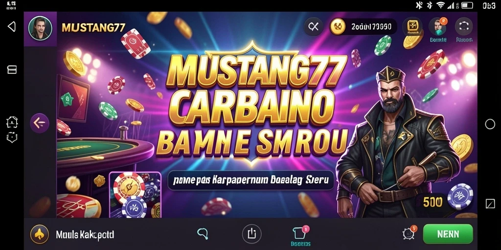 Tampilan antarmuka <strong>MUSTANG77</strong> dengan gameplay Kasino yang menarik.