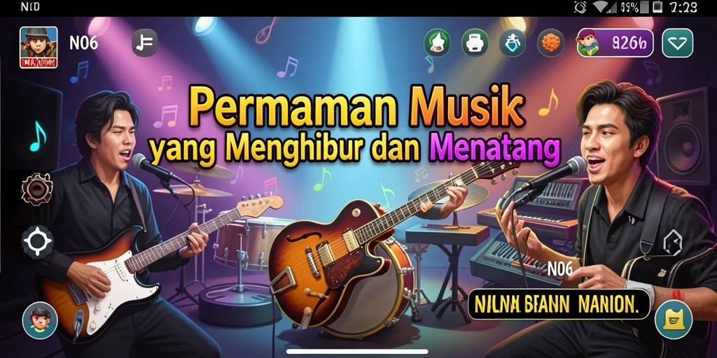 Tampilan gameplay N06 yang menarik dengan efek visual menawan.