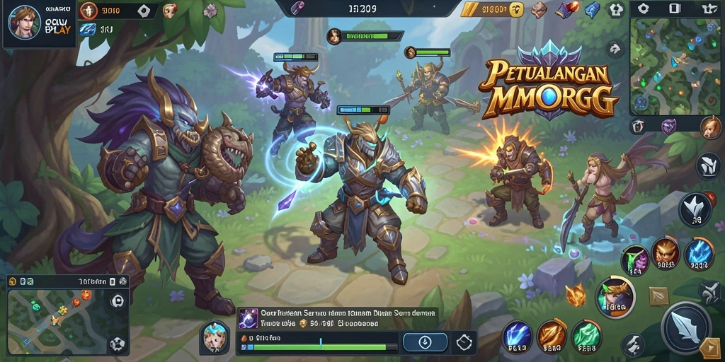 Tampilan gameplay seru di dunia petualangan MMORPG.