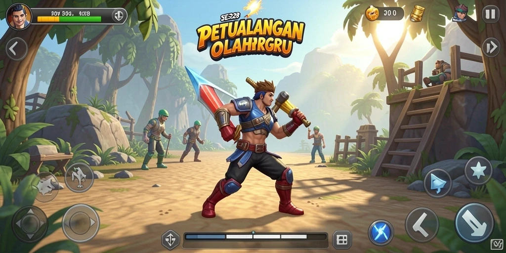 Tampilan gameplay seru dari SE328 dengan berbagai cabang olahraga.
