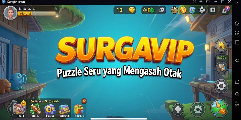 Screenshot SURGAVIP menampilkan gameplay Puzzle yang menarik.