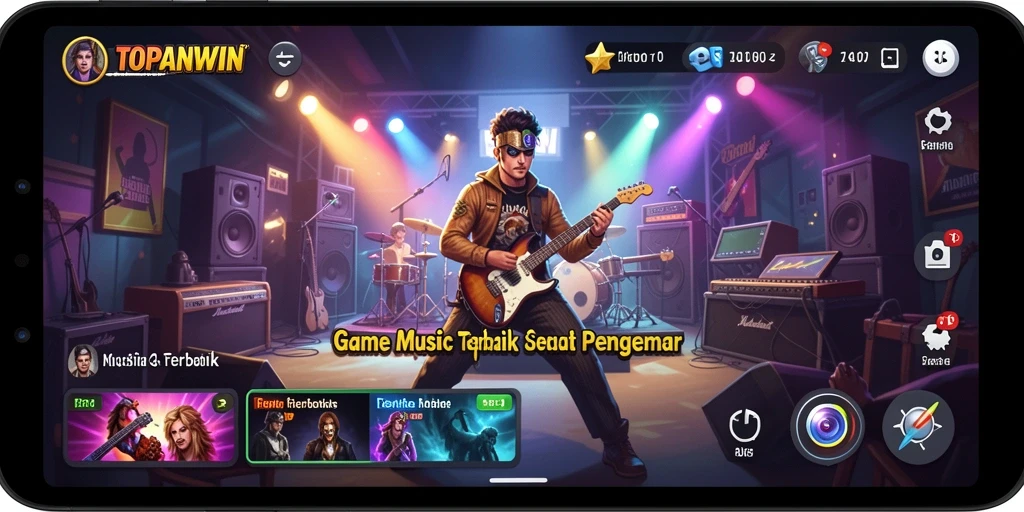 Screenshot dari gameplay TOPANWIN yang penuh warna dan interaktif.